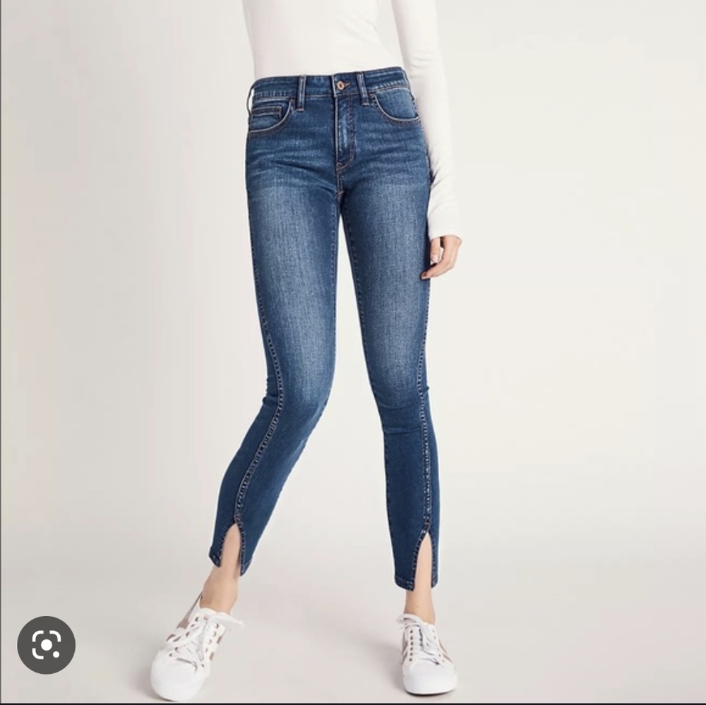 Anthropologie Pilcro Skinny Ankle-Slit Jeans